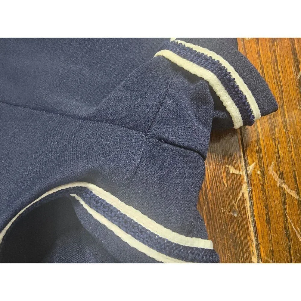 Vintage 60s 70s Navy Blue Boys Shorts Swim Trunk Donmoor Whale